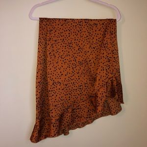 Nasty Gal - Asymmetrical Skirt - Animal Print - Size 8